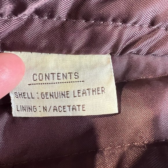 Florence Tanners Leather Jacket 11/12 Women Maroon Biker Zip Up Optional Lining - Picture 11 of 13
